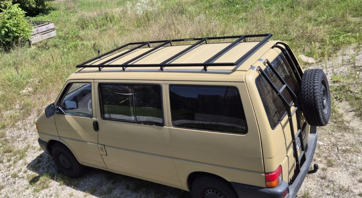 t4 markise dachträger VW T4 (1990-2003) Roof Rack Set – Modularer Aluminium-Dachträger – AluMods